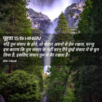 Picture 02 - यूहन्ना 15:19 HINIRV - यदि तुम संसार के - Bible Verse Picture