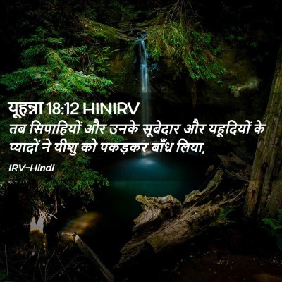 Picture 02 - यूहन्ना 18:12 HINIRV - तब सिपाहियों और - Bible Verse Picture