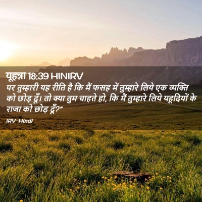 Picture 02 - यूहन्ना 18:39 HINIRV - पर तुम्हारी यह - Bible Verse Picture