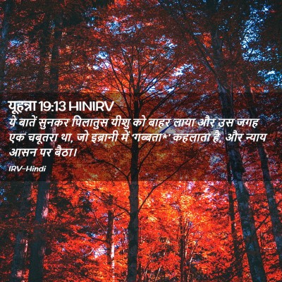 Picture 02 - यूहन्ना 19:13 HINIRV - ये बातें सुनकर - Bible Verse Picture