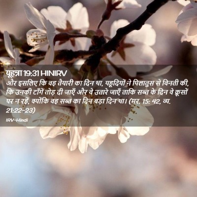 Picture 02 - यूहन्ना 19:31 HINIRV - और इसलिए कि वह - Bible Verse Picture