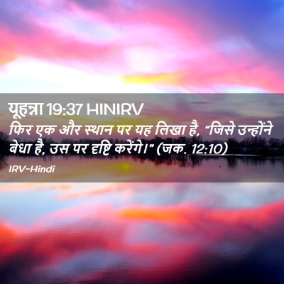 Picture 02 - यूहन्ना 19:37 HINIRV - फिर एक और स्थान पर - Bible Verse Picture