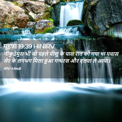 Picture 02 - यूहन्ना 19:39 HINIRV - नीकुदेमुस भी जो - Bible Verse Picture