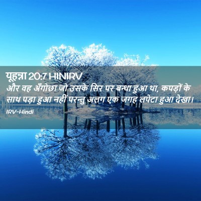 Picture 02 - यूहन्ना 20:7 HINIRV - और वह अँगोछा जो - Bible Verse Picture