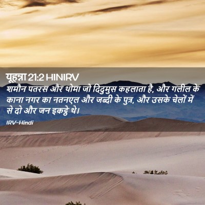 Picture 02 - यूहन्ना 21:2 HINIRV - शमौन पतरस और थोमा - Bible Verse Picture