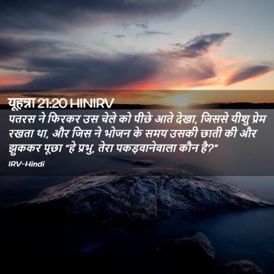 Picture 02 - यूहन्ना 21:20 HINIRV - पतरस ने फिरकर उस - Bible Verse Picture