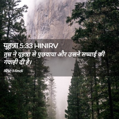 Picture 02 - यूहन्ना 5:33 HINIRV - तुम ने यूहन्ना से - Bible Verse Picture