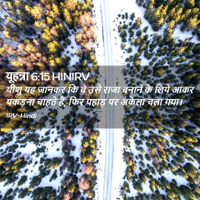 Picture 02 - यूहन्ना 6:15 HINIRV - यीशु यह जानकर कि वे - Bible Verse Picture
