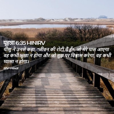 Picture 02 - यूहन्ना 6:35 HINIRV - यीशु ने उनसे कहा, - Bible Verse Picture