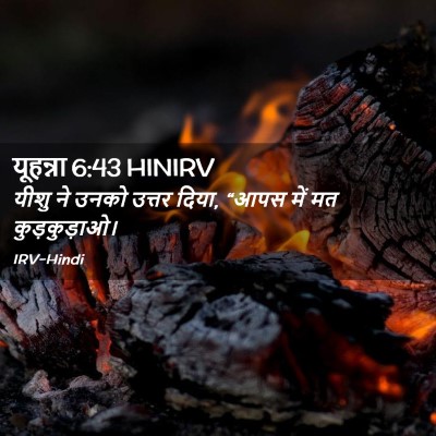 Picture 02 - यूहन्ना 6:43 HINIRV - यीशु ने उनको उत्तर - Bible Verse Picture