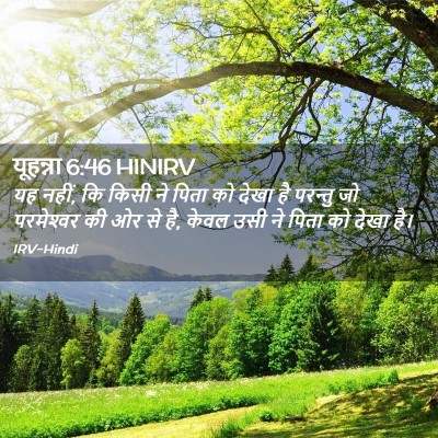 Picture 02 - यूहन्ना 6:46 HINIRV - यह नहीं, कि किसी ने - Bible Verse Picture