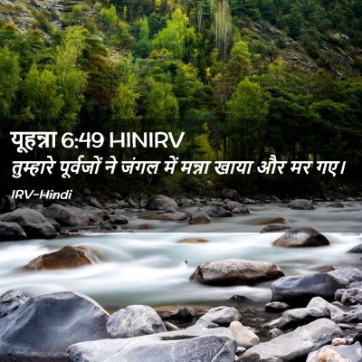 Picture 02 - यूहन्ना 6:49 HINIRV - तुम्हारे पूर्वजों - Bible Verse Picture
