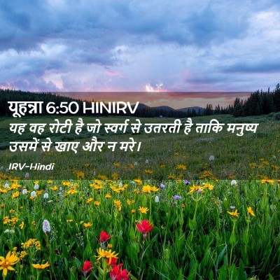 Picture 02 - यूहन्ना 6:50 HINIRV - यह वह रोटी है जो - Bible Verse Picture