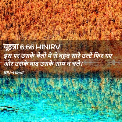 Picture 02 - यूहन्ना 6:66 HINIRV - इस पर उसके चेलों - Bible Verse Picture