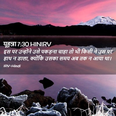 Picture 02 - यूहन्ना 7:30 HINIRV - इस पर उन्होंने उसे - Bible Verse Picture