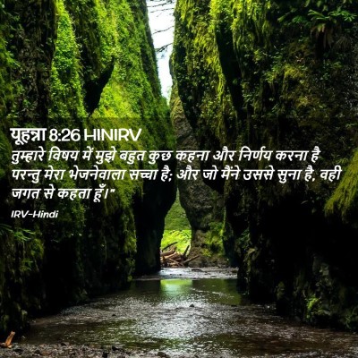 Picture 02 - यूहन्ना 8:26 HINIRV - तुम्हारे विषय में - Bible Verse Picture