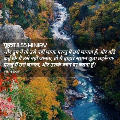 Picture 02 - यूहन्ना 8:55 HINIRV - और तुम ने तो उसे - Bible Verse Picture