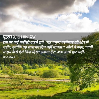 Picture 02 - यूहन्ना 9:16 HINIRV - इस पर कई फरीसी कहने - Bible Verse Picture