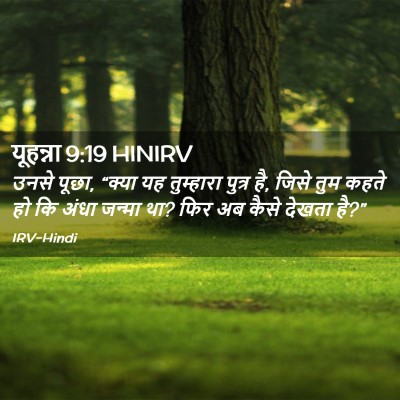 Picture 02 - यूहन्ना 9:19 HINIRV - उनसे पूछा, “क्या यह - Bible Verse Picture