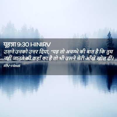 Picture 02 - यूहन्ना 9:30 HINIRV - उसने उनको उत्तर - Bible Verse Picture