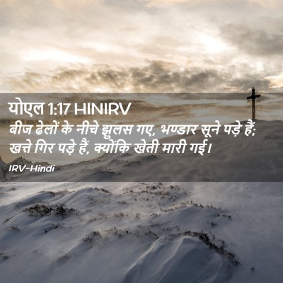 Picture 02 - योएल 1:17 HINIRV - बीज ढेलों के नीचे - Bible Verse Picture