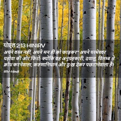 Picture 02 - योएल 2:13 HINIRV - अपने वस्त्र नहीं, - Bible Verse Picture