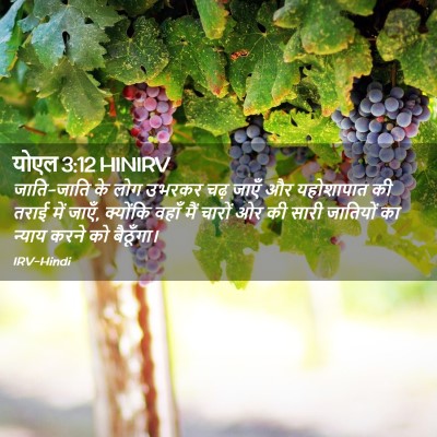 Picture 02 - योएल 3:12 HINIRV - जाति-जाति के लोग - Bible Verse Picture