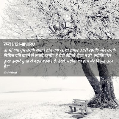 Picture 02 - रूत 1:13 HINIRV - तो भी क्या तुम उनके - Bible Verse Picture
