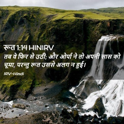 Picture 02 - रूत 1:14 HINIRV - तब वे फिर से उठी; और - Bible Verse Picture