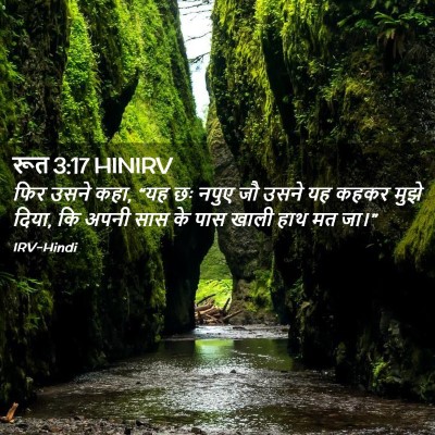 Picture 02 - रूत 3:17 HINIRV - फिर उसने कहा, “यह - Bible Verse Picture