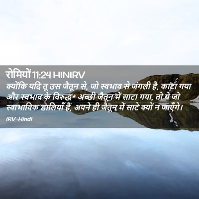 Picture 02 - रोमियों 11:24 HINIRV - क्योंकि यदि तू उस - Bible Verse Picture