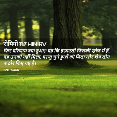 Picture 02 - रोमियों 11:7 HINIRV - फिर परिणाम क्या - Bible Verse Picture