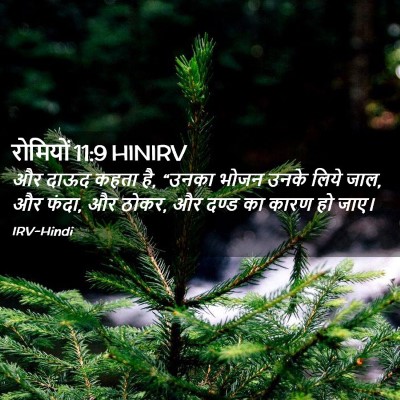 Picture 02 - रोमियों 11:9 HINIRV - और दाऊद कहता है, - Bible Verse Picture