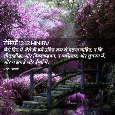 Picture 02 - रोमियों 13:13 HINIRV - जैसे दिन में, वैसे - Bible Verse Picture
