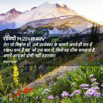 Picture 02 - रोमियों 14:22 HINIRV - तेरा जो विश्वास हो, - Bible Verse Picture