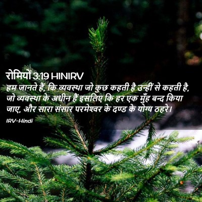 Picture 02 - रोमियों 3:19 HINIRV - हम जानते हैं, कि - Bible Verse Picture