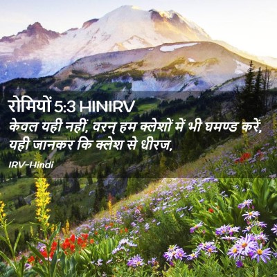 Picture 02 - रोमियों 5:3 HINIRV - केवल यही नहीं, वरन् - Bible Verse Picture