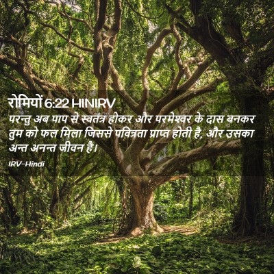 Picture 02 - रोमियों 6:22 HINIRV - परन्तु अब पाप से - Bible Verse Picture
