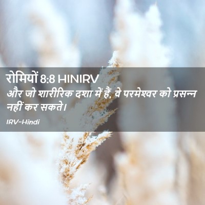 Picture 02 - रोमियों 8:8 HINIRV - और जो शारीरिक दशा - Bible Verse Picture
