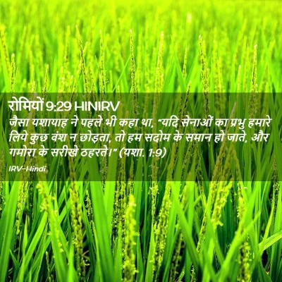 Picture 02 - रोमियों 9:29 HINIRV - जैसा यशायाह ने - Bible Verse Picture