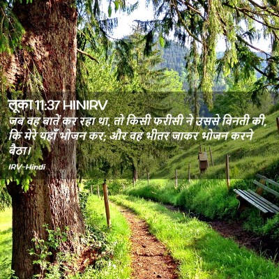 Picture 02 - लूका 11:37 HINIRV - जब वह बातें कर रहा - Bible Verse Picture