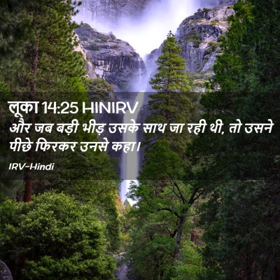 Picture 02 - लूका 14:25 HINIRV - और जब बड़ी भीड़ - Bible Verse Picture
