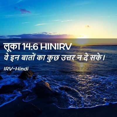Picture 02 - लूका 14:6 HINIRV - वे इन बातों का कुछ - Bible Verse Picture