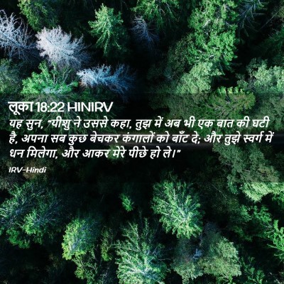 Picture 02 - लूका 18:22 HINIRV - यह सुन, “यीशु ने - Bible Verse Picture