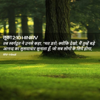 Picture 02 - लूका 2:10 HINIRV - तब स्वर्गदूत ने - Bible Verse Picture