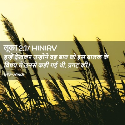 Picture 02 - लूका 2:17 HINIRV - इन्हें देखकर - Bible Verse Picture