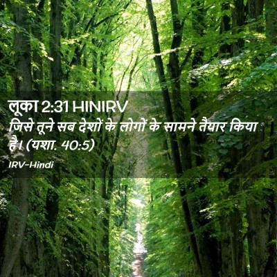 Picture 02 - लूका 2:31 HINIRV - जिसे तूने सब देशों - Bible Verse Picture