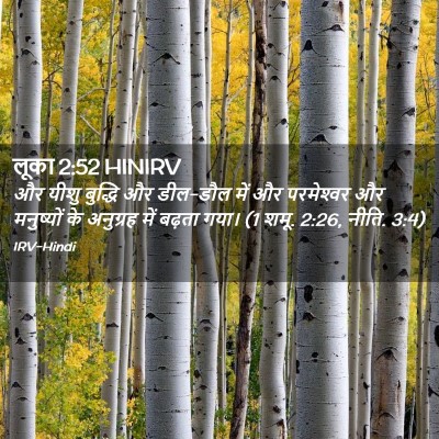 Picture 02 - लूका 2:52 HINIRV - और यीशु बुद्धि और - Bible Verse Picture