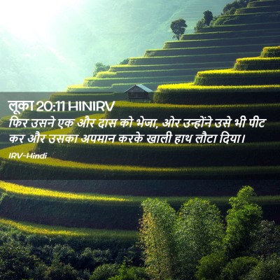Picture 02 - लूका 20:11 HINIRV - फिर उसने एक और दास - Bible Verse Picture