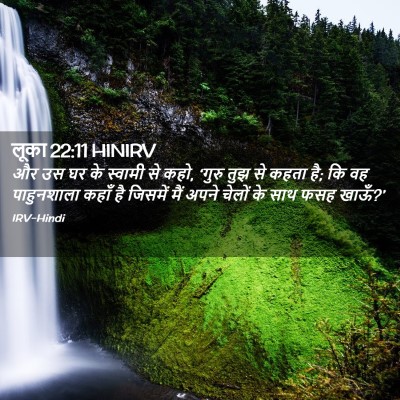 Picture 02 - लूका 22:11 HINIRV - और उस घर के स्वामी - Bible Verse Picture